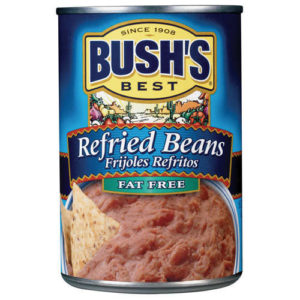 An image of Bush's Fat Free Refried Beans.