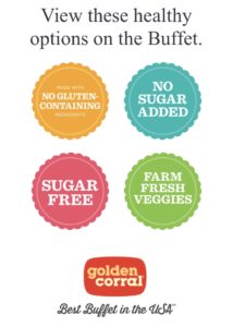 An image of Golden Corral's digital Healthy Plate menu