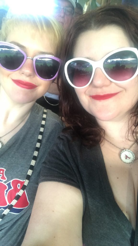 An image of my sister & I at SunTrust Park