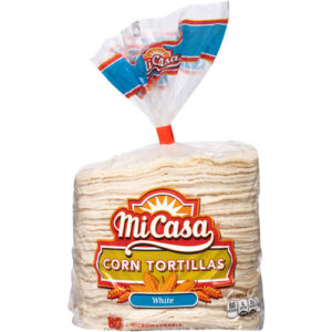 An image of Mi Casa White Corn Tortillas for tacos.