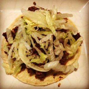 An image of a homemade taco.