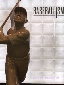 A picture of the Babe Ruth statue in Baseballism's store.