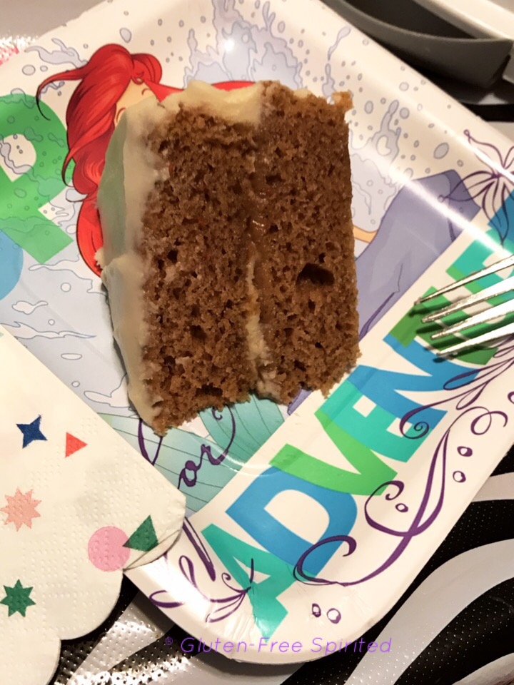 A picture of a slice of Carrot Spice Cake.