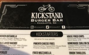 Kickstand Burger Bar in Charlotte, NC.