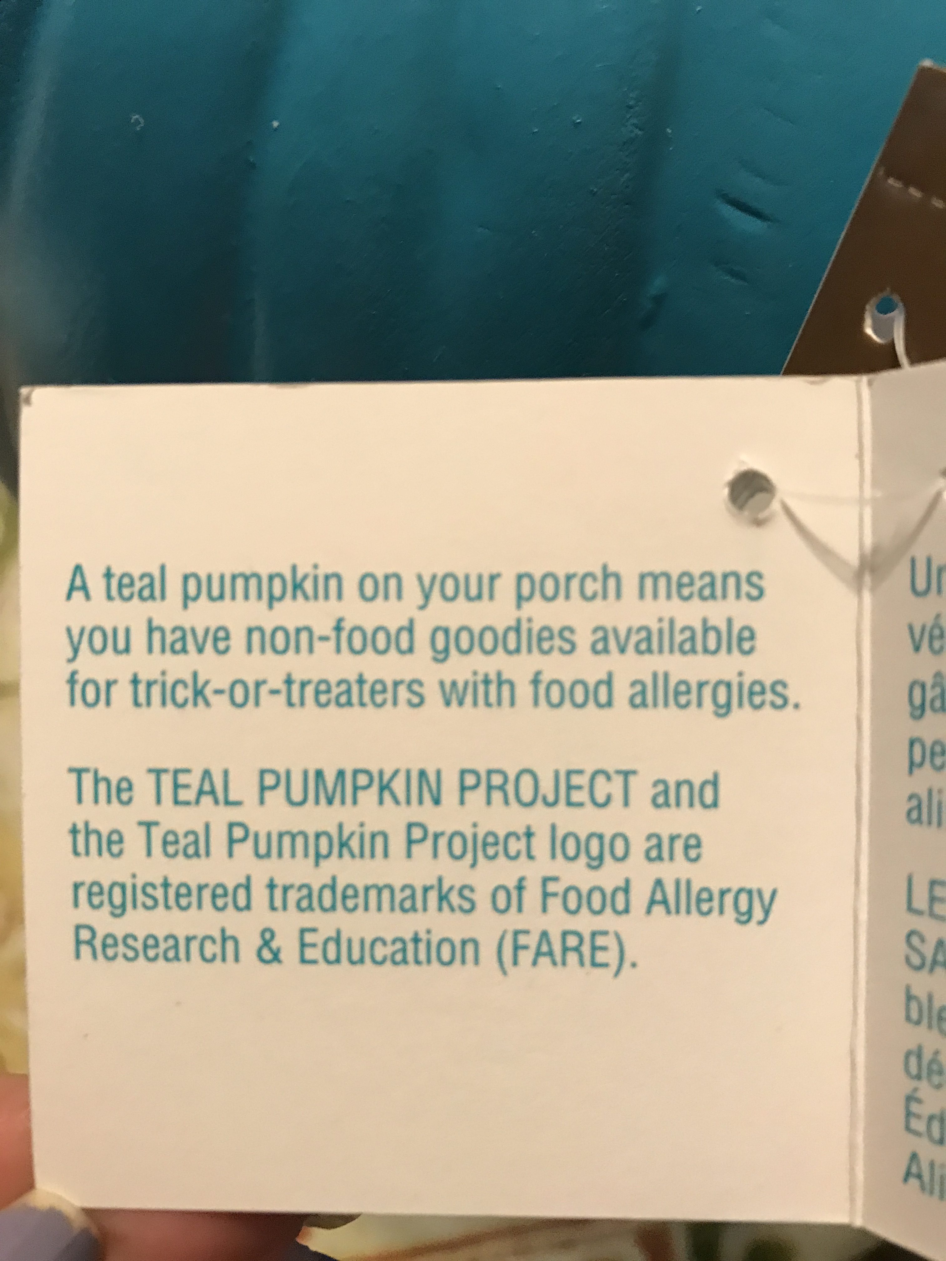 Teal Pumpkin Project helps spread awareness about non-allergen Halloween goodies.