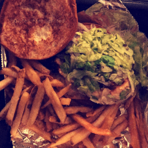 Grilled Chicken Sandwich & fries from Ruby Tuesday