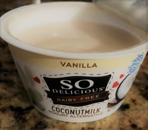 So Delicious Vanilla yogurt