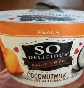 So Delicious Peach yogurt alternative