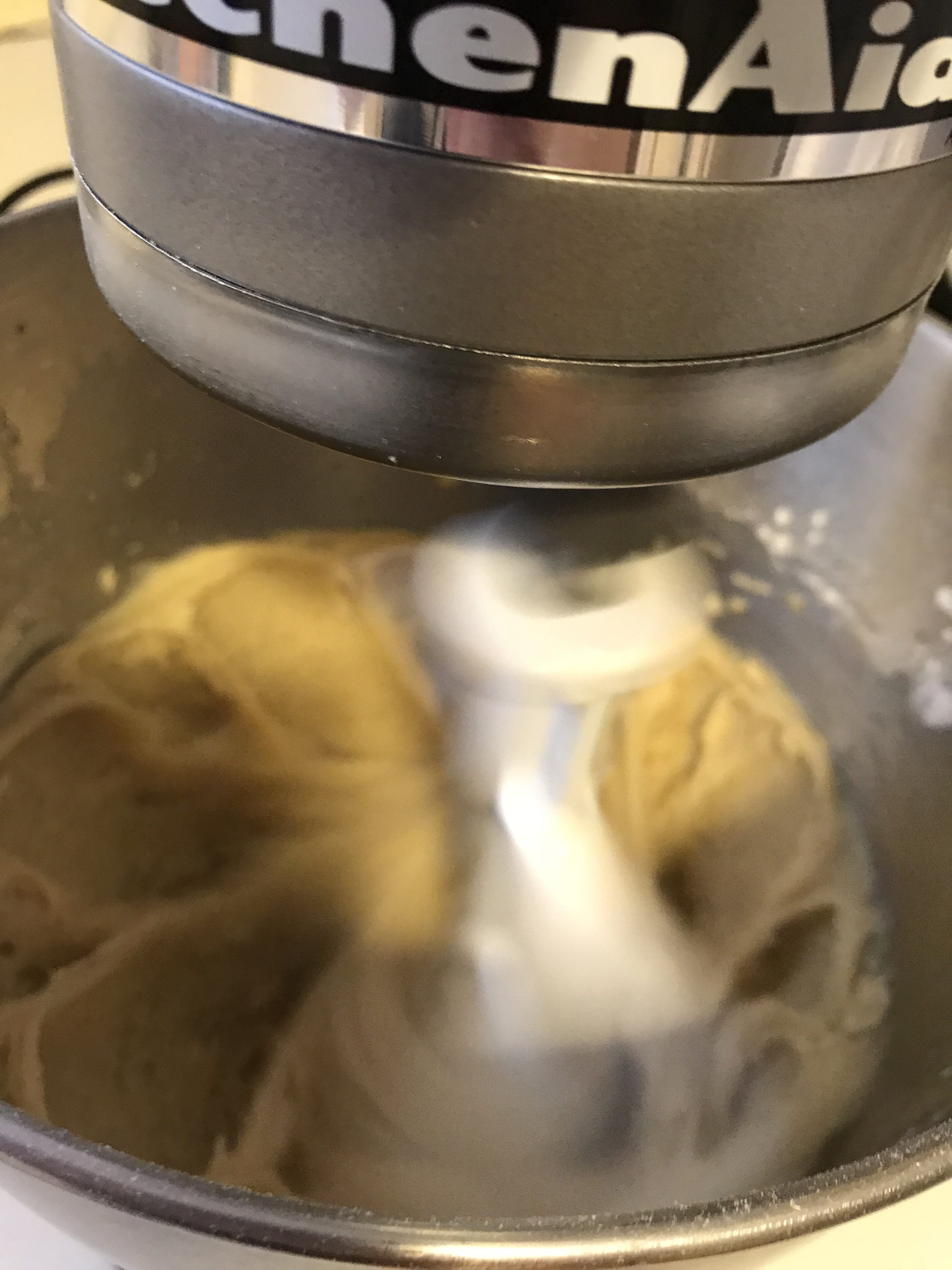 Cookie dough in a blender.