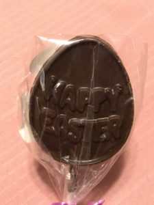 Chocolate Easter egg lollipop