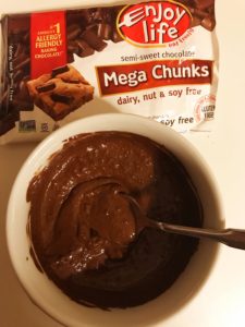 Melted chocolate in a bowl