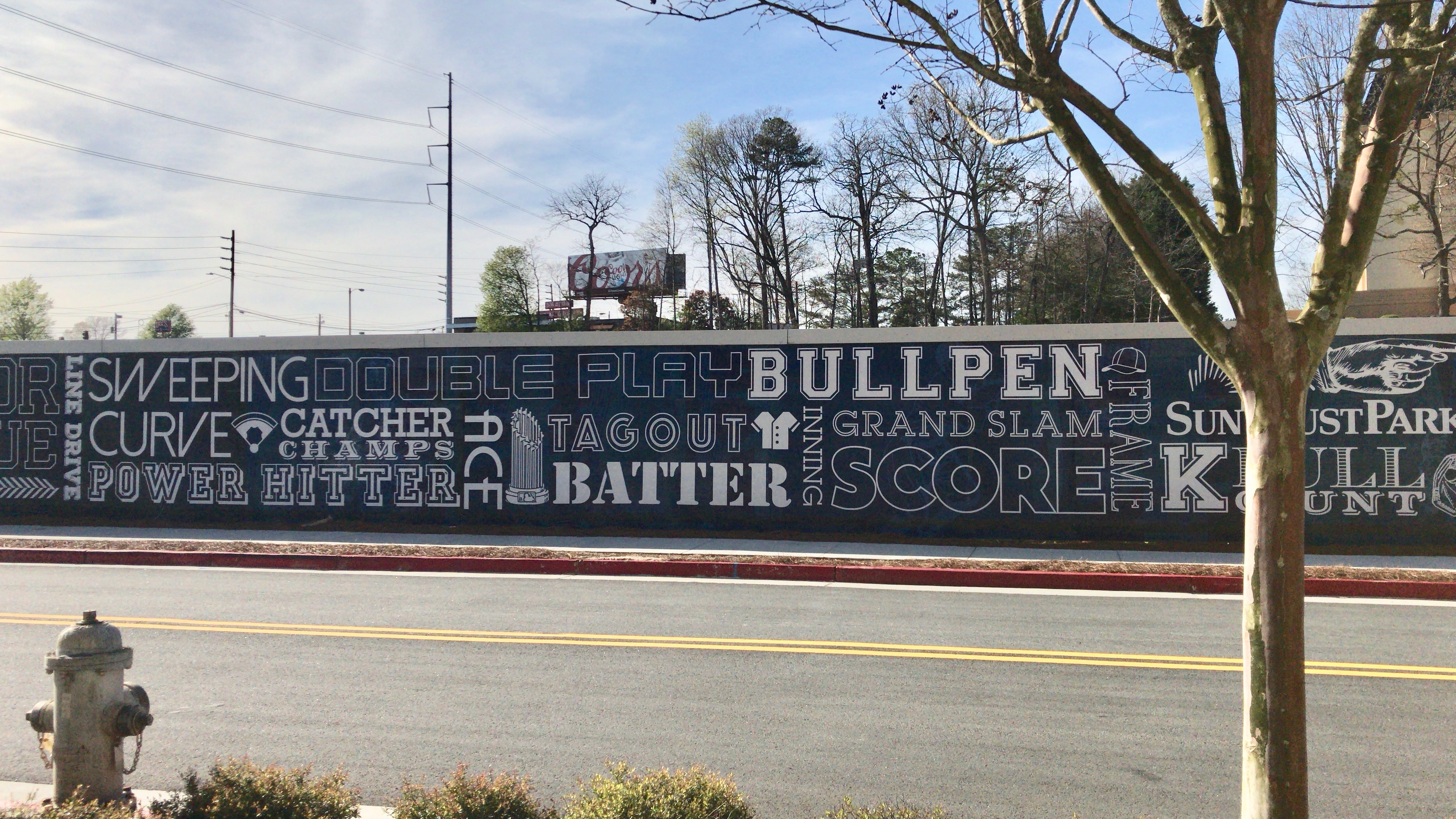 Baseball mural at the Battery ATL