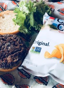 Bad Daddy's burger with gluten-free un