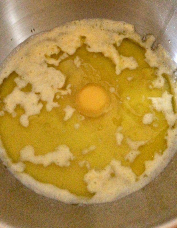 Cornbread ingredients in a mixing bowl