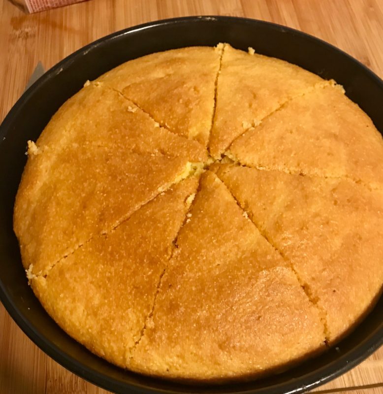 Sliced cornbread 