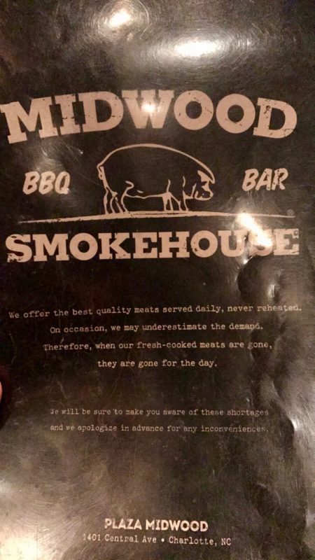 Midwood Smokehouse menu