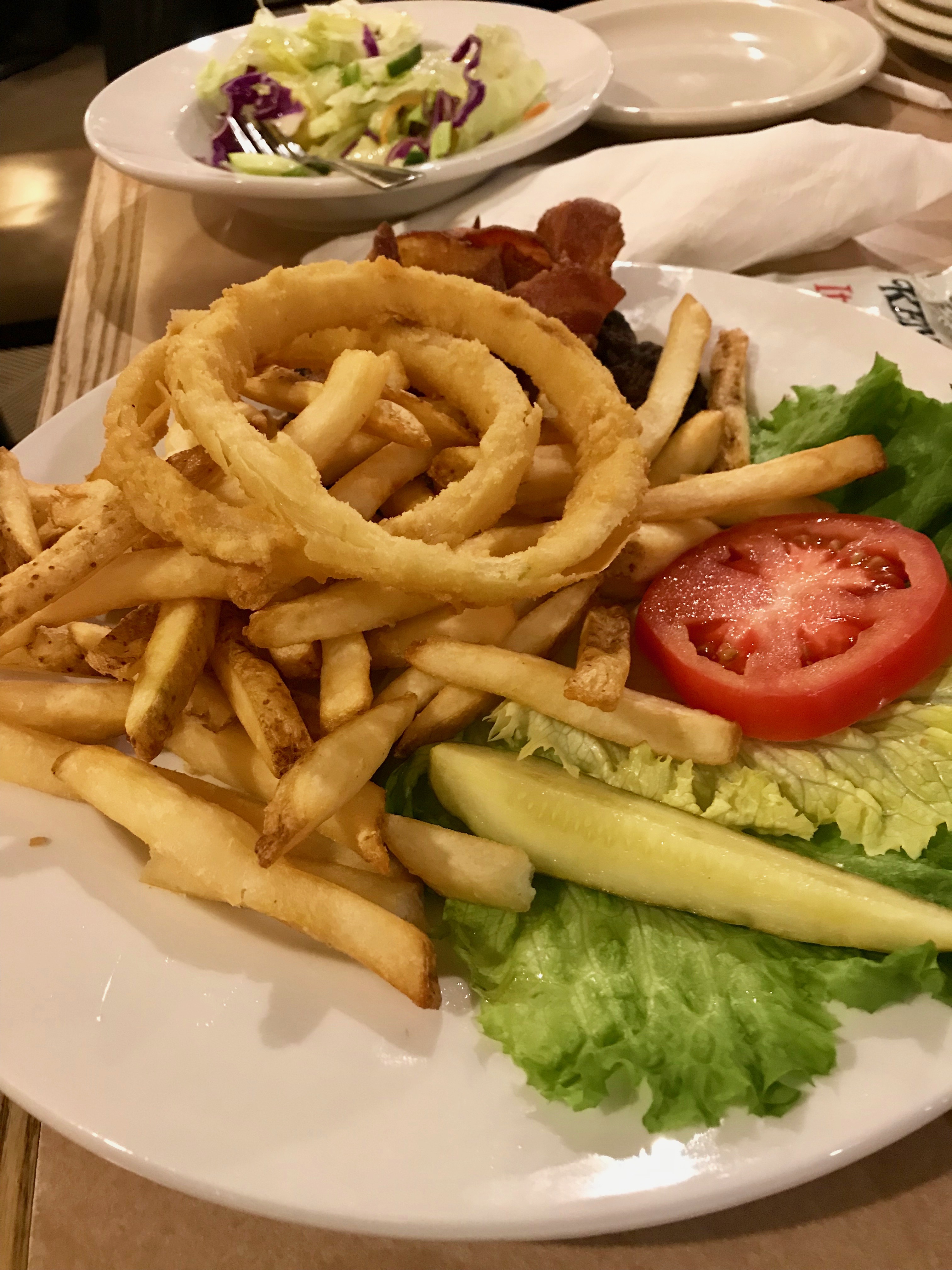 Bunless burger with toppings from Landmark Diner