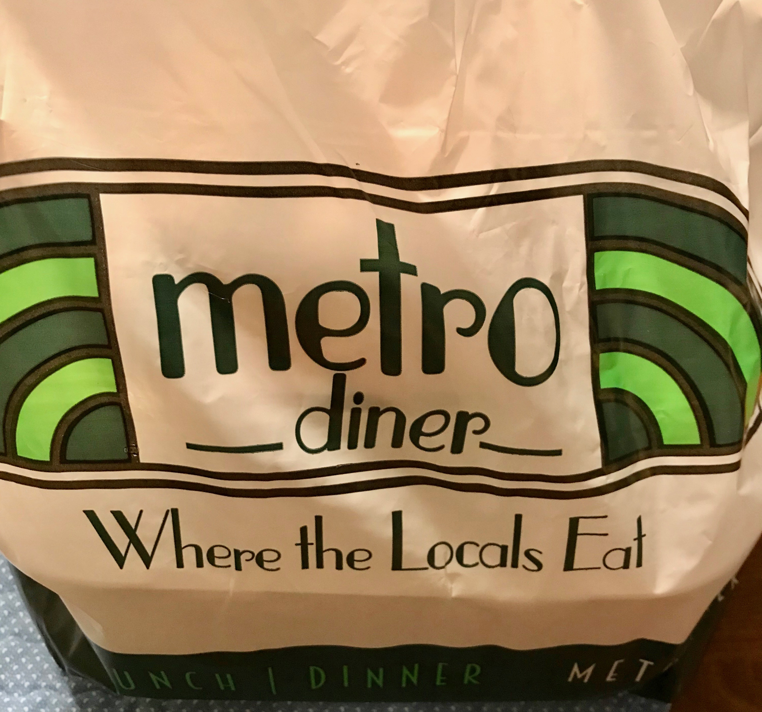 Metro Diner To Go bag