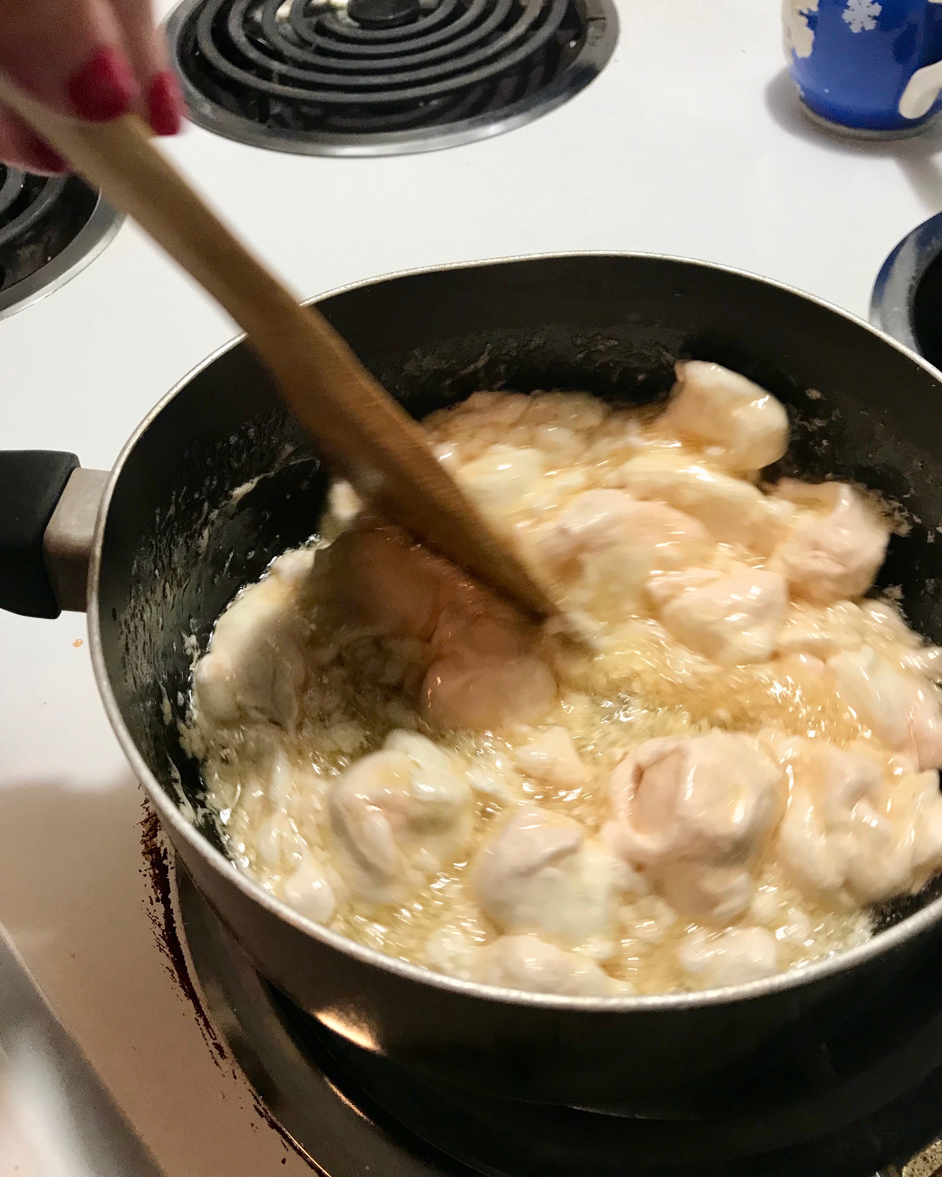 Smashmallows and butter in a pot