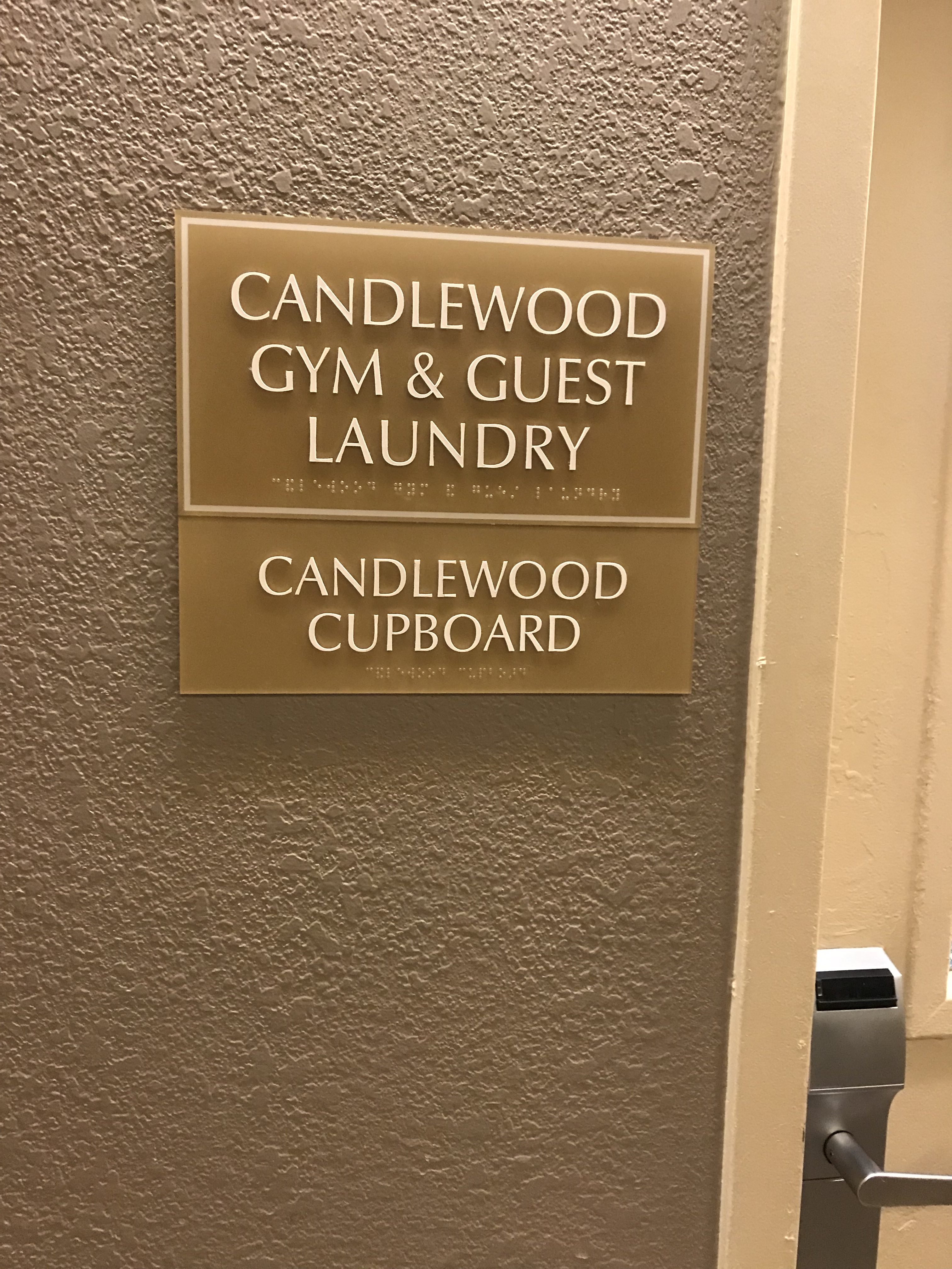 Hotel services sign