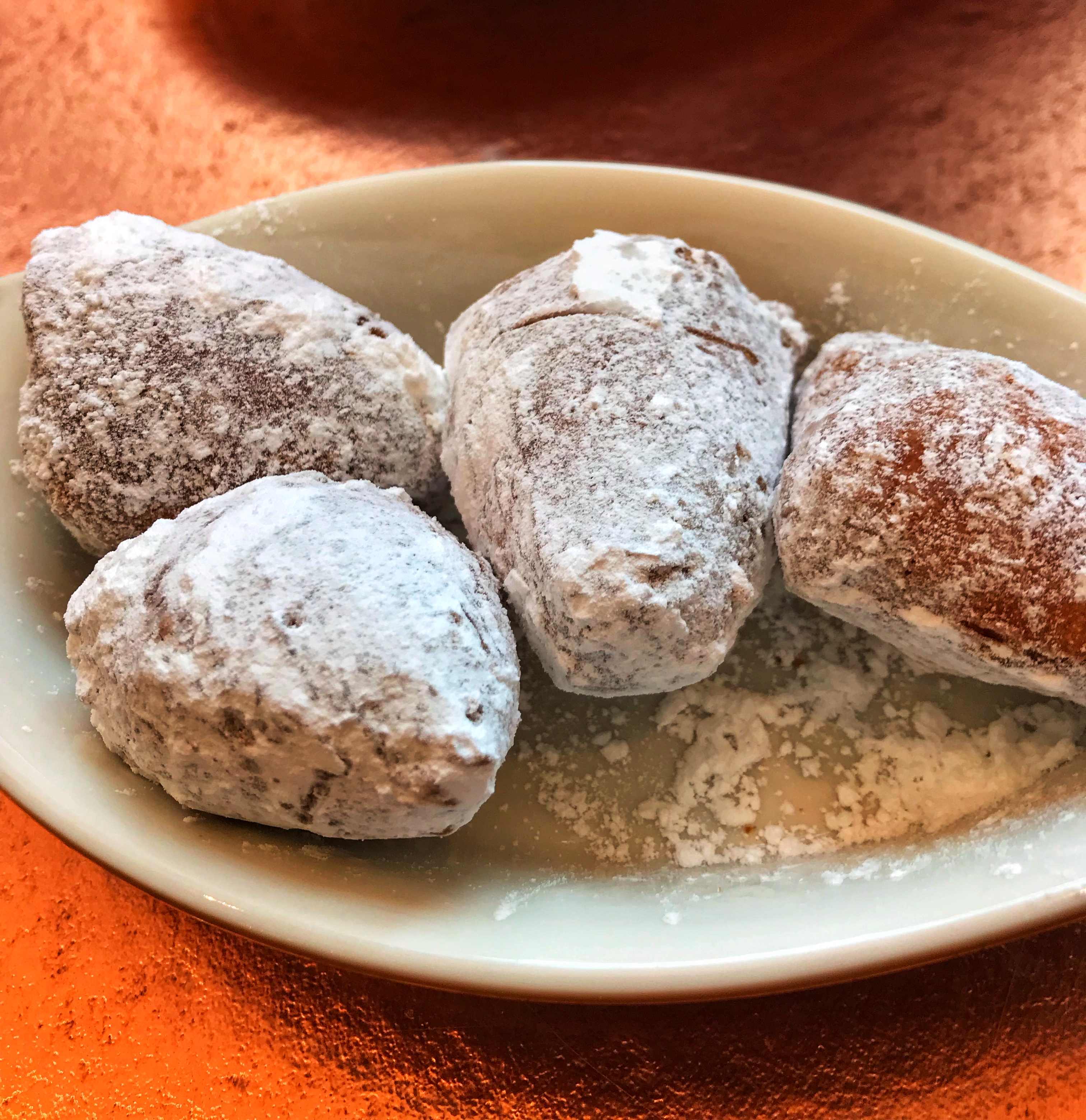 Plate of beignets from Another Broken Egg Cafe